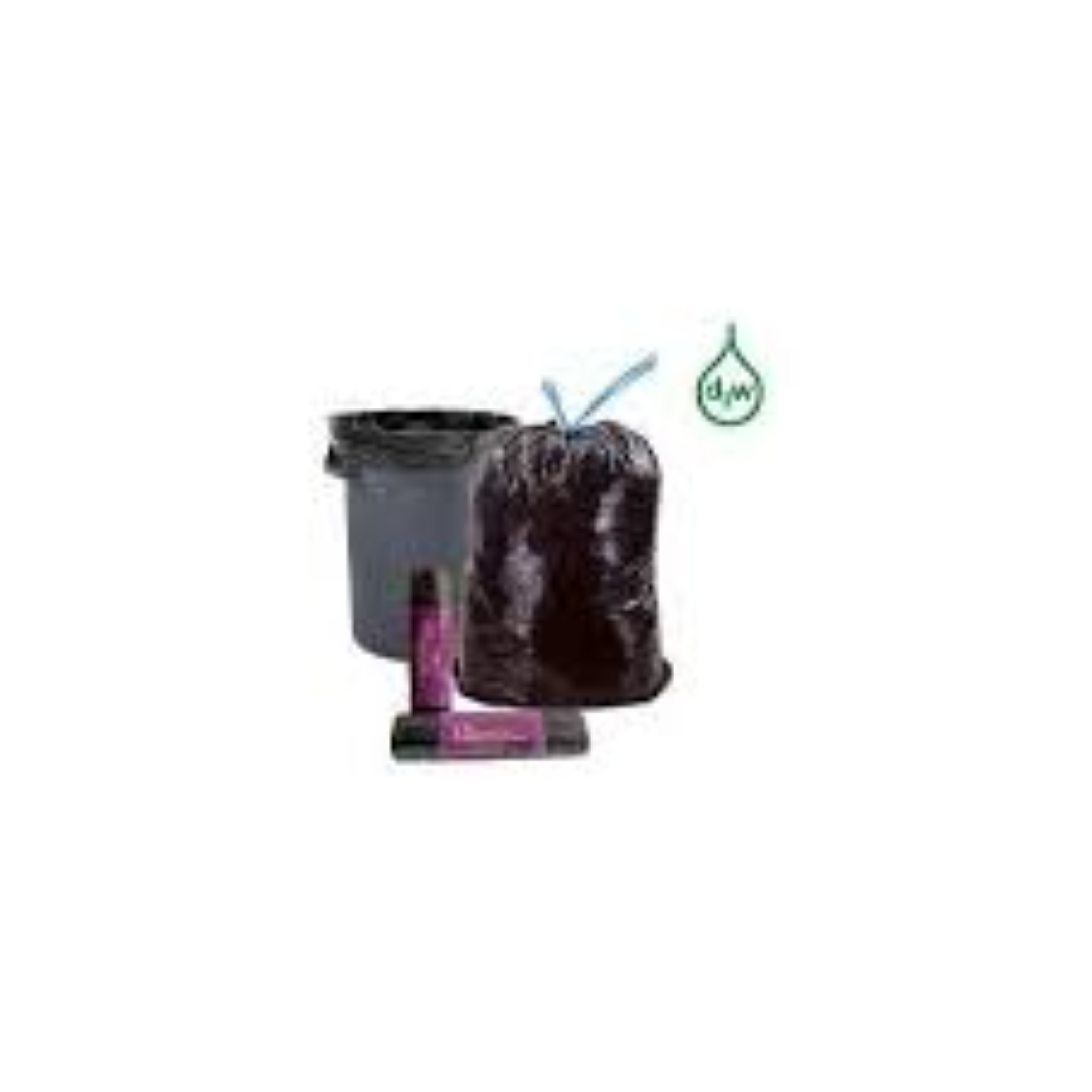 OXXY BIODEGRADABLE REFUSE SACK DRAWTAPE BLACK